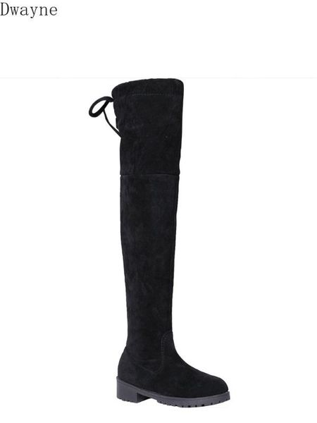 

2019 autumn new women's boots retro british style hundred with long tube over the knee women's boots, Black