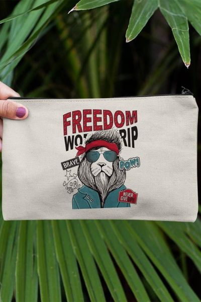 

angemiel clutch om hipi lion portfolio hand makeup bag, Silver