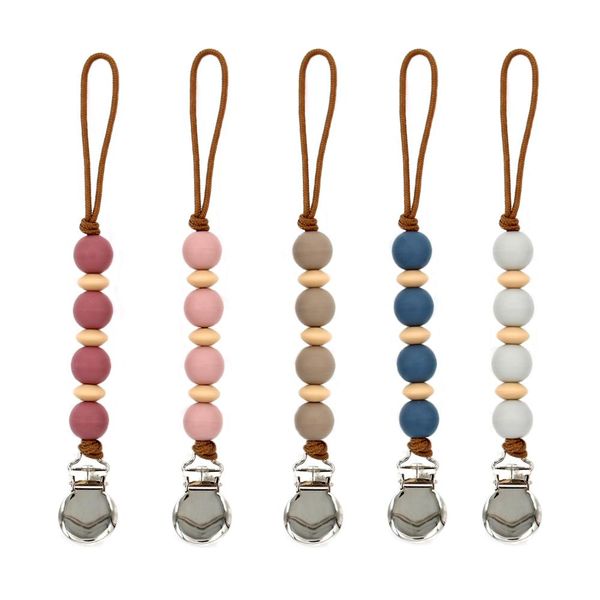 

100% non toxic bpa silicone beaded pacifier clip