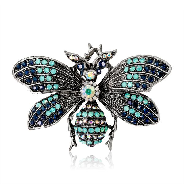 

горный хрусталь высшего класса насекомых брошь моды ретро бабочки леди брошь оптом, Gray