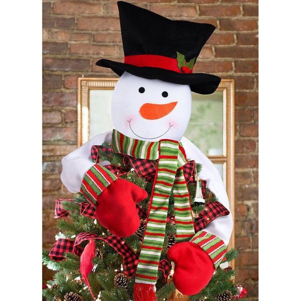 

christmas tree decoration cute wear christmas theme hat snowman household decoration festive party supplies