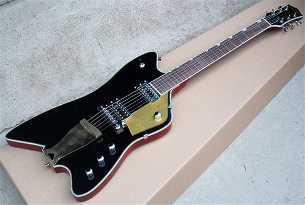 G6199 BILLY Chitarra elettrica speciale, piastra di disegno, intarsio speciale e retro rosso, tastiera in palissandro, parti metalliche cromate.