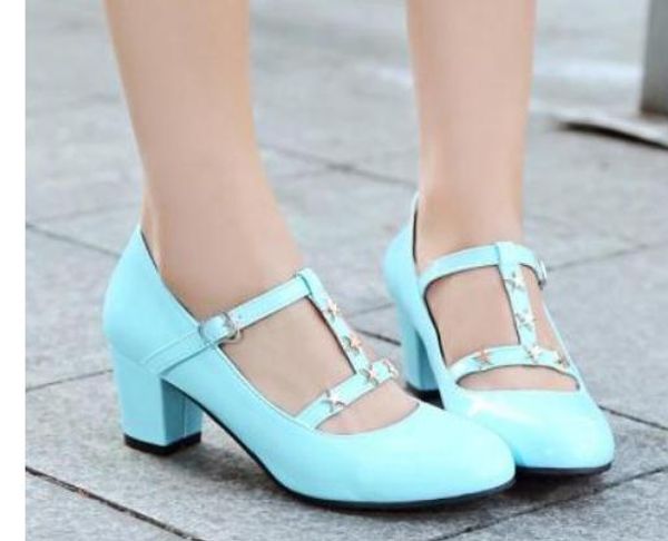 

women's shoes in spring and autumn high coarse heel round head@4050, Black