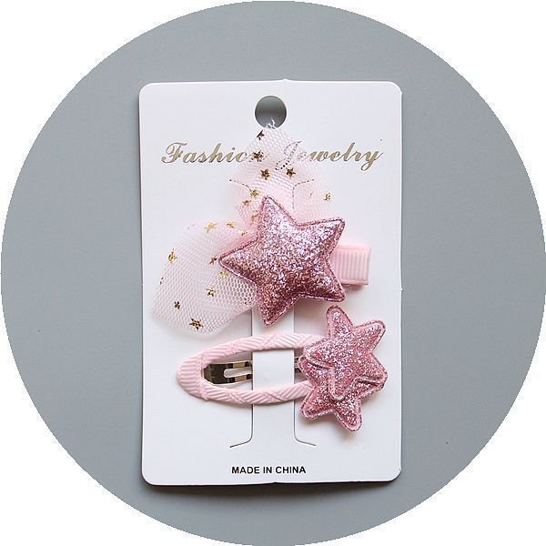 

shining stars cute hairgrip hairpin girls kids hair clips bobby pins accessories for children hair barrette headdress hairclip, Black;brown