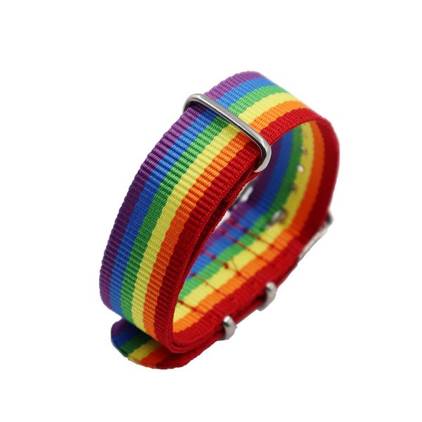 

minimalist nepal rainbow lesbian bracelet pride woven braided men women couple friendship jewelry, Golden;silver