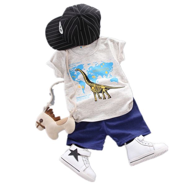 

children fashion clothes suit new summer kid boys girls cartoon t shirt shorts 2pcs/sets baby toddler clothing infant sportswear, White