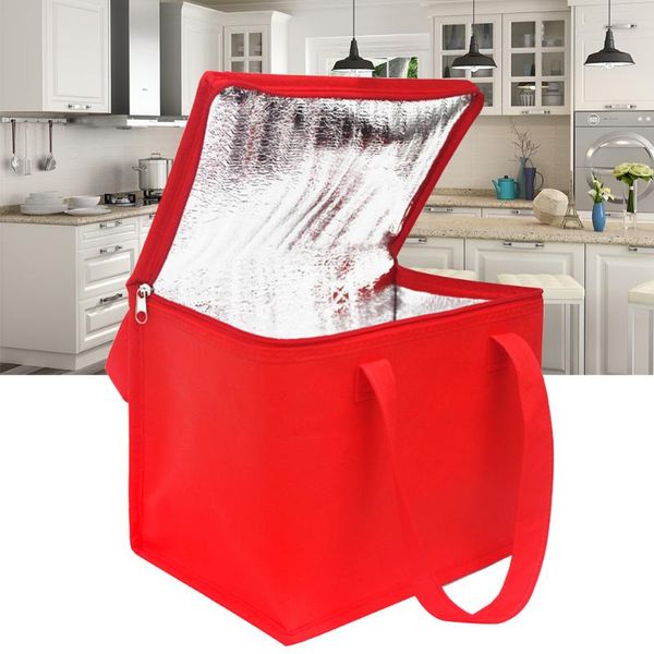 

insulated bag waterproof aluminum foil cake delivery portable thermal cooler ice pack large capacity foldable picnic, Blue;pink
