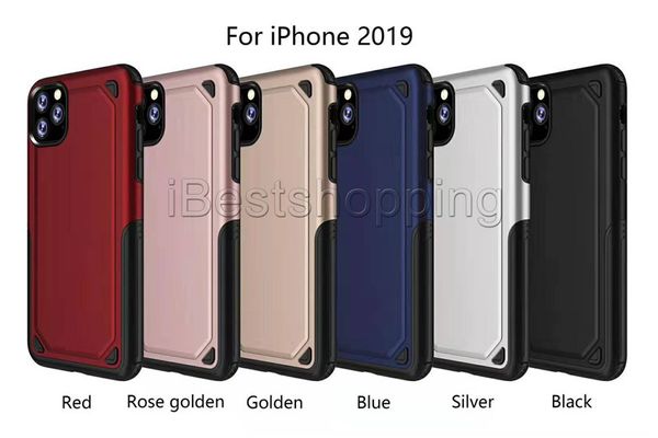 

2 в 1 Matte Shell Матовый Hybrid Доспех Дело Тонкий ударопрочный случаев задняя крышка для iPhone 11 Pro Макс XR XS MAX Samsung S10 9 8Plus