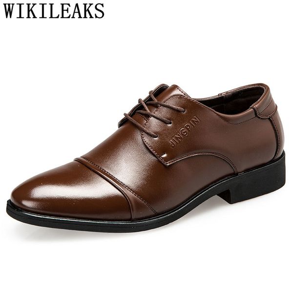 

formal men shoes oxford italian mens leather shoes brand coiffeur official men classic big size brown dress buty meskie, Black