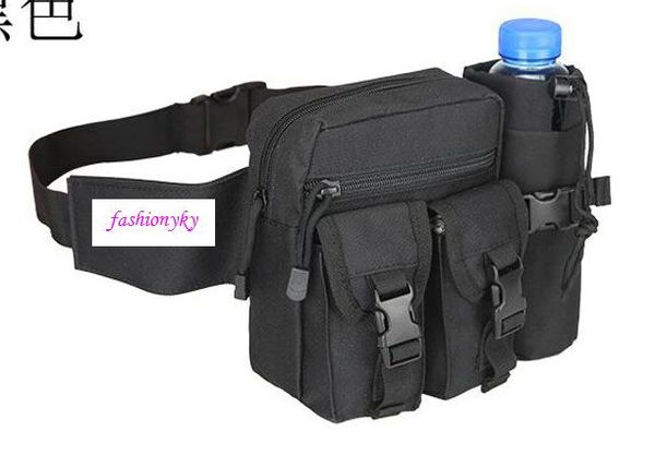 

new military fan tactical water bottle waist bag multi-functional outdoor sports kit men and women camouflage travel bag