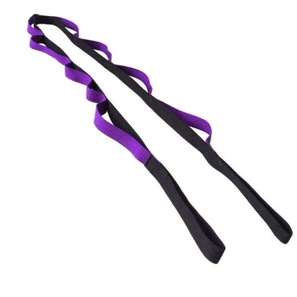 

2m/6.6ft yoga stretch strap aerial yoga anti-gravity rope with grip loops fitness exercise gym rope waist leg resistance belt pu