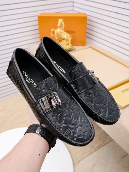 

2020 new style triple fashion designer style men's brand casual walking tennis ball party business dress shoes ojbkl, Black