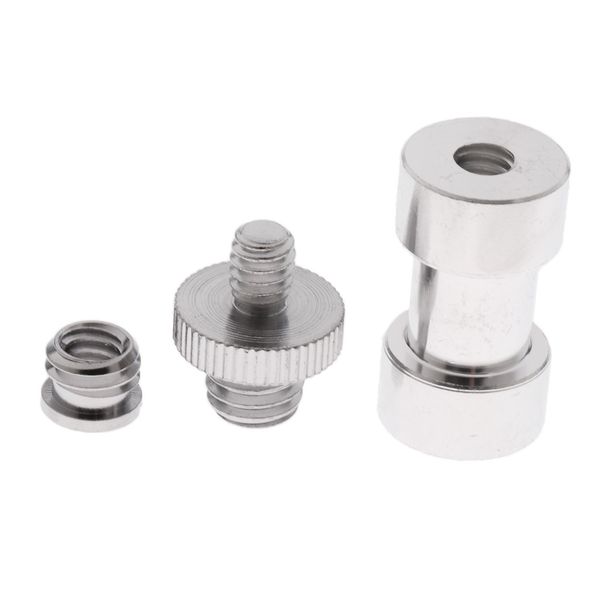 

3 в 1 1/4" 3/8" винтового адаптер конвертер flash light stand разъем камера spigot для dslr камеры, штатив, плечевого рога, осветительное об