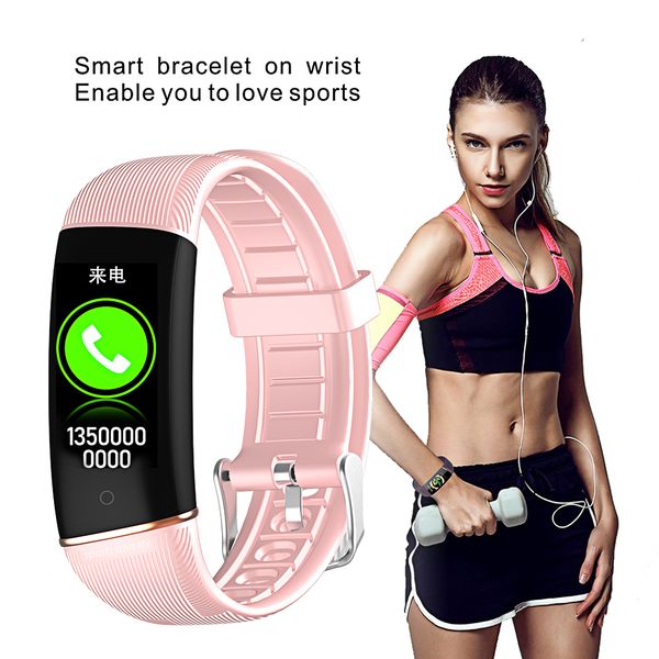

e98 fitness smart watch men women heart rate monitor sport running tracker bluetooth electronic pedometer smart watch wristband, Slivery;brown