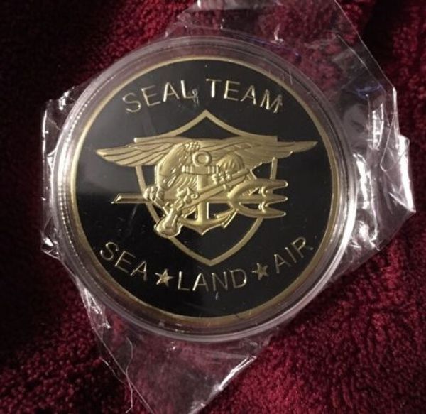 

10pcs/lot,us navy seal team land sea air challenge coin
