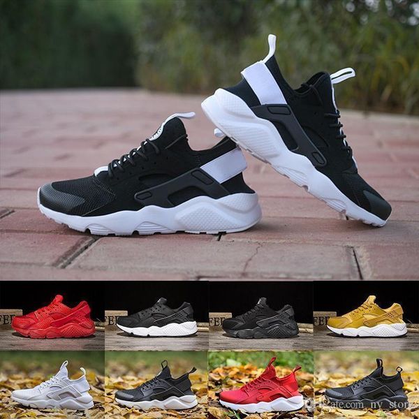 

box with huarache 4.0 1.0 classical triple white black red gold men women huarache shoes huaraches sports sneakers running shoes 36-45
