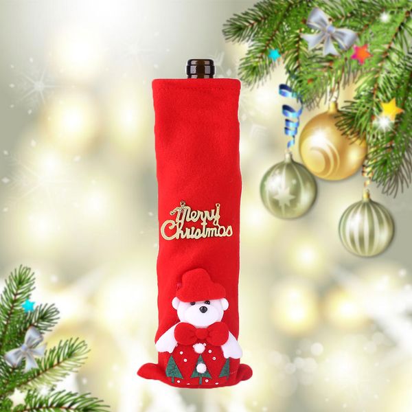 

christmas santa claus snowman bear elk wine bottle cover gift party decorations