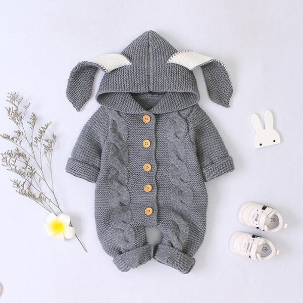 

sleeping bags baby rompers knitted cartoon rabit long sleeve knit born bebes boys girls jumpsuits