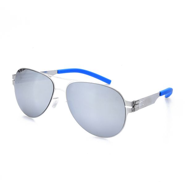 

no pilot brand screw designer polarized sunglasses for men and women spectacles fashional glasses oculos with original case ch01, Blue