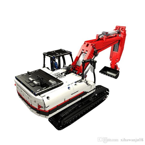 

buildmoc экскаватор игрушка rc инженерный автомобиль moc 2513 linkbelt 250 * 3 экскаватор rtr для детей рождественский подарок пульт дистанц