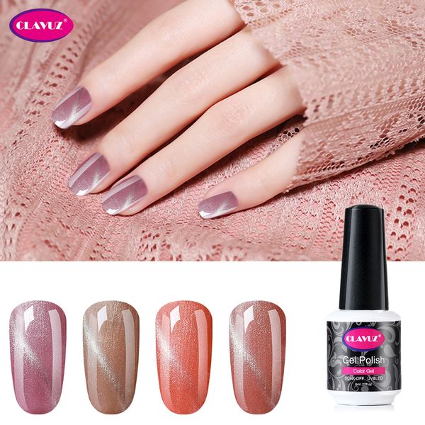 

clavuz 3d nude pink cat eye gel polish 8ml magnetic gel nail polish starry cat eye soak off for nail art manicure salon, Red;pink