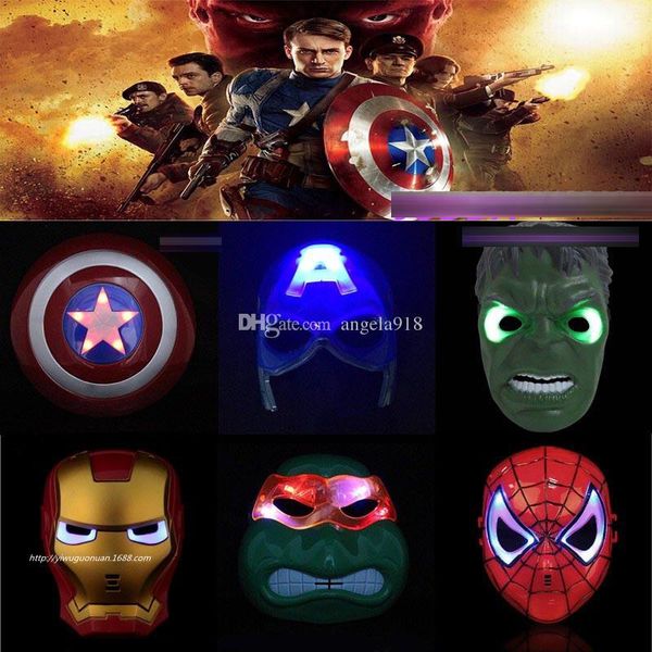 

17 tyle led ma k uperhero hulk captain america iron man ma k glowing ma k theater prop novelty or kid favorite l145