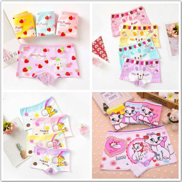 

4pcs/lot infant kids girl clothes girls underwear children panties boxer panty briefs teenagers for 2-10y cartoon cat underpants, Camo