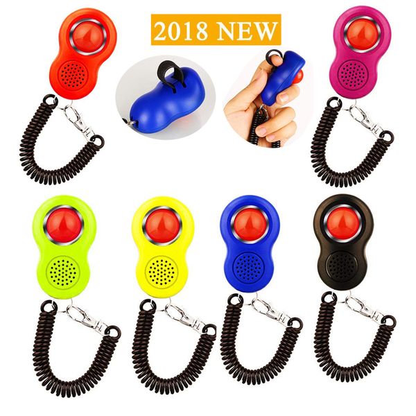 

pet cat dog training clicker kit with finger loop and exclusive training ebook-humane gourd-shaped and big buttons design pet training tool