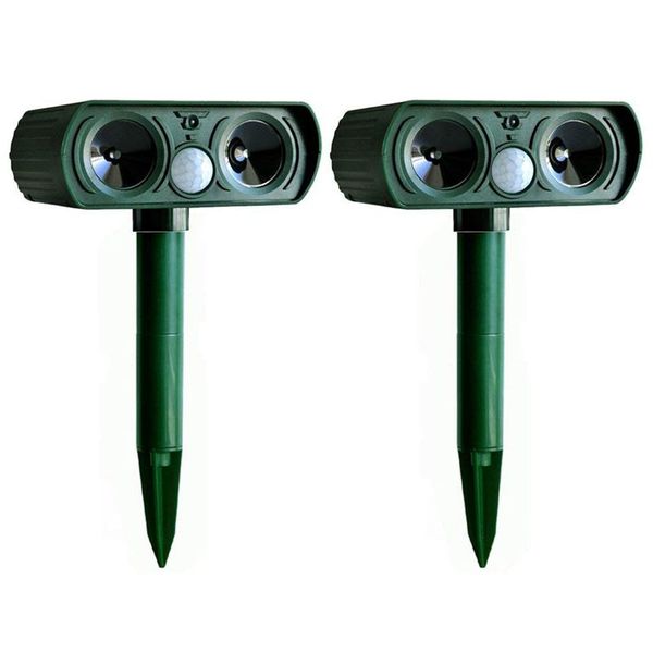 

2шт солнечной кошки отпугиватель отпугиватели двойной ультра сдерживающий сад животное охотник