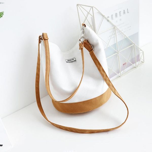

canvas women shoulder bucket bags patchwork crossbody messenger bags handbag phone purse sac a main femme bolsa #t2g