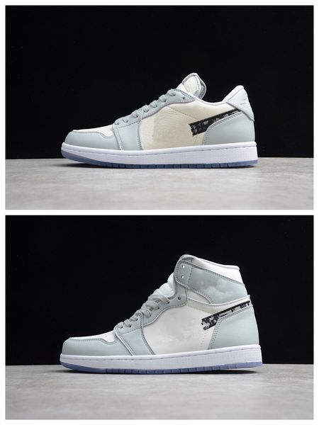 

limited release dior x jordan 1 og mens basketball shoes jordÃ¡n 1s grey white airs luxury dÃ¬or designeres sneakers