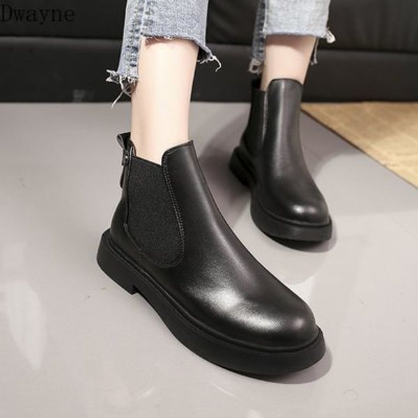 

fashion retro classic women's boots 2020 new korean winter high heels wild handsome street motorcycle boots, Black