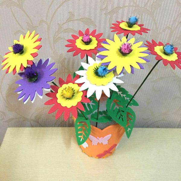 

ева ремесло мини моделирование маленький цветочный горшок детские ручной работы diy kit детский сад ручной работы материалы