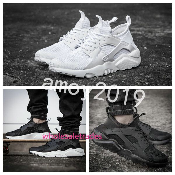 

размер 4 новый воздушный huarache мужчины женщин кроссовки все белые huraches свободного покроя ультра huaraches мужские кроссовки hurache к