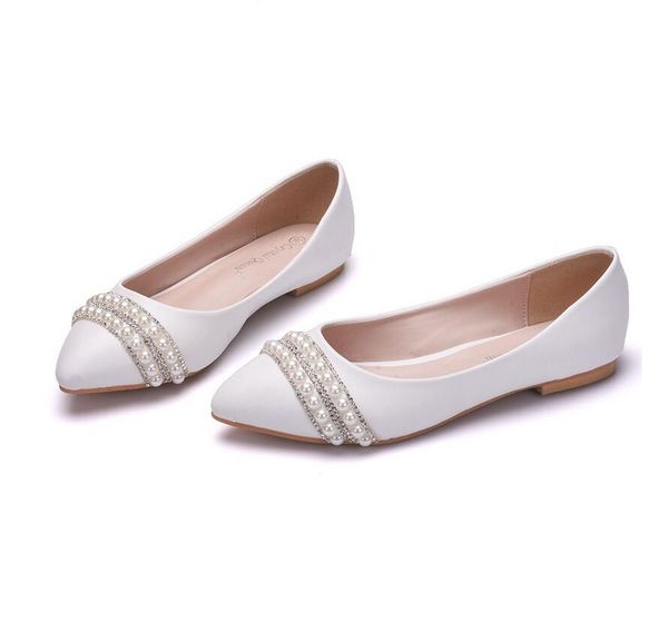Flat Wedding Shoes Crystal Shoes Bridal Shoe Flatforms Comfortable