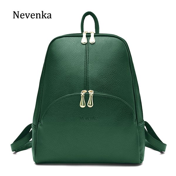 

nevenka leather backpack women solid backpacks light weight bag cute handle backpacks for girls mini backpack female bagpack