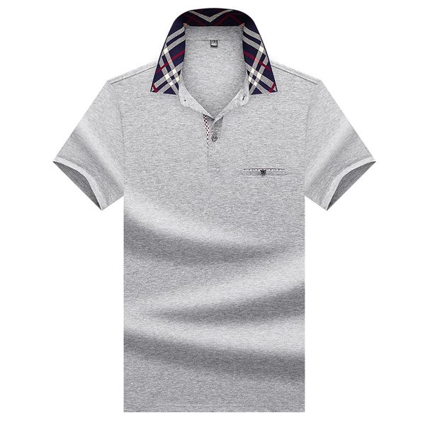 

2020 designer luxury men's short-sleeved summer new fashion trend work polo shirt loose loose lapel pullover t-shirt 4 colors size m-3x, White;black