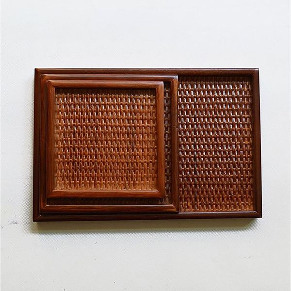 

japan style burn paulownia wood serving tea tray metal edge rectangular solid wood plates dinner snack plate l suppliers
