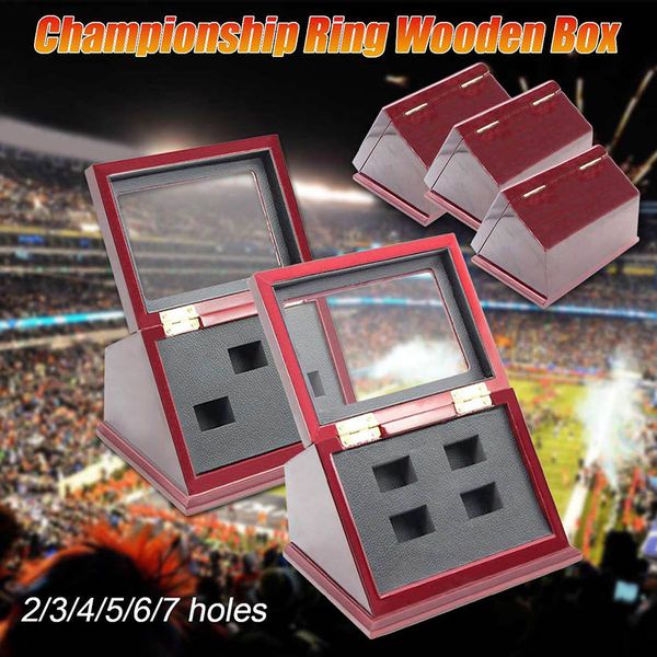 

дропшип качество 1/2/3/4/5/6/7 дыры чемпионат кольцо деревянный дисплей box free shipping