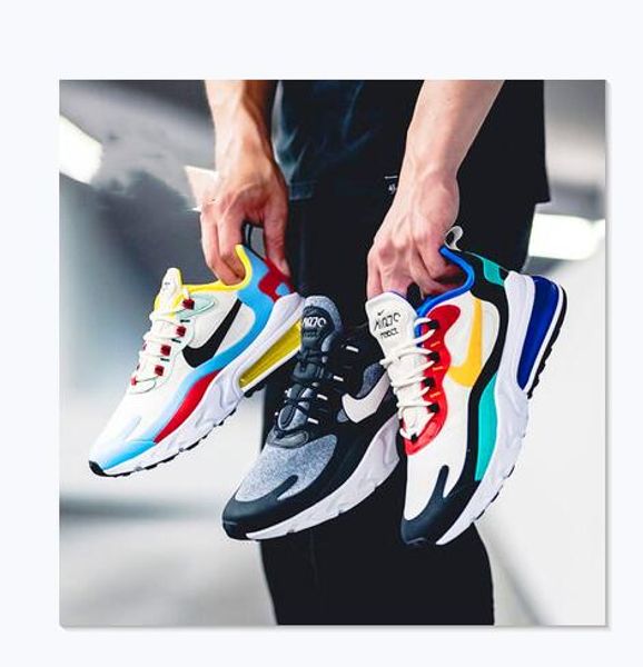 

air 2019 max 270 react electro green bauhaus hyper pink bright violet armors black men women running shoes athletic sneakers trainers