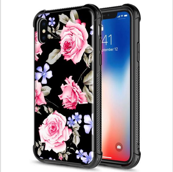 

роскошный чехол для iphone 6 6s 7 8 plus x xr xs max закаленное стекло + крышка тпу для samsung galaxy s8 s9 plus note 8 9 j6 j8 a6 a8 plus
