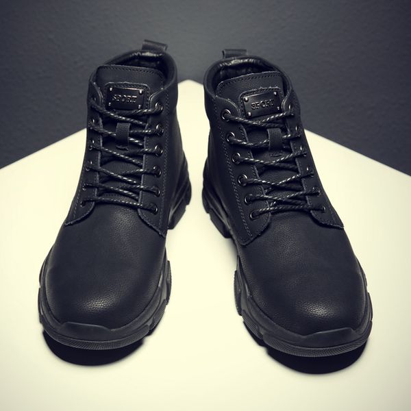

men's boots, boots, casual men's shoes male comfortable shoe men boots, Black