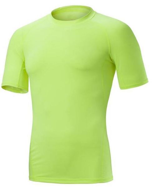 

2019 men's tight clothes running short-sleeved quick-drying t-shirt 328, Black;blue