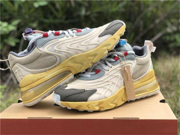 

2020 authentic travis scotts 270 react light cream dark air hazel mica starfish running sneakers ct2864 200 authentic shoes us 5 .5 -12