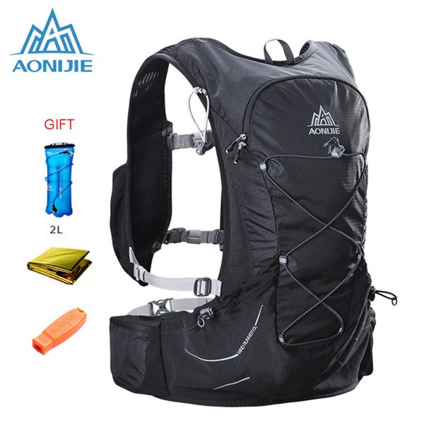 

aonijie 15l outdoor lightweight hydration hiking backpack vest marathon running cycling backpack for 2l water bag men women