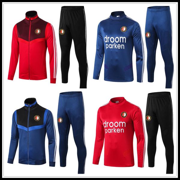 

2019 2020 feyenoord survetement jacket training suit soccer jersey tracksuits 19 20 feyenoord tracksuit football jacket tracksuit set, Black