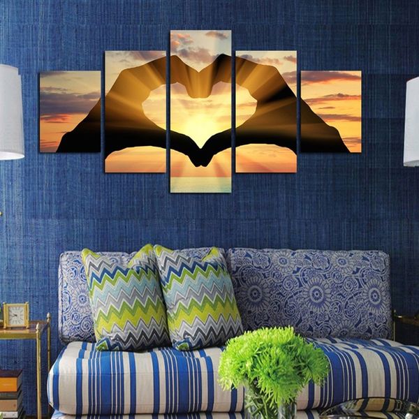 

dropship 5pc love sunset shouying posters and prints cuadros decoracion dormitorio canvas art wall art wall painting