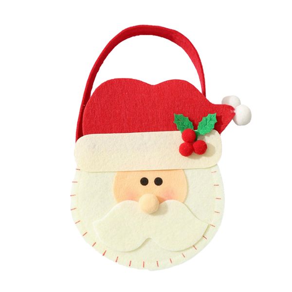 

non-woven fabric christmas present apple candy bags with handles