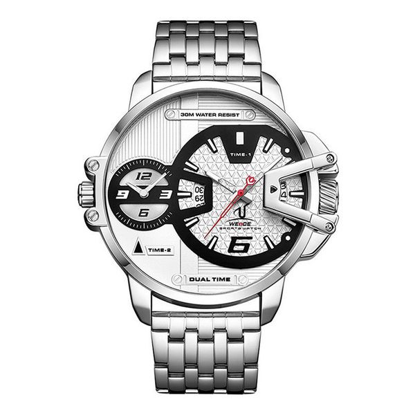 Weide Orologi sportivi da uomo Cinturino militare Quadrante bianco Movimento al quarzo Orologio analogico maschile Orologio da polso Uv1702 Relogio Masculino Y19052103