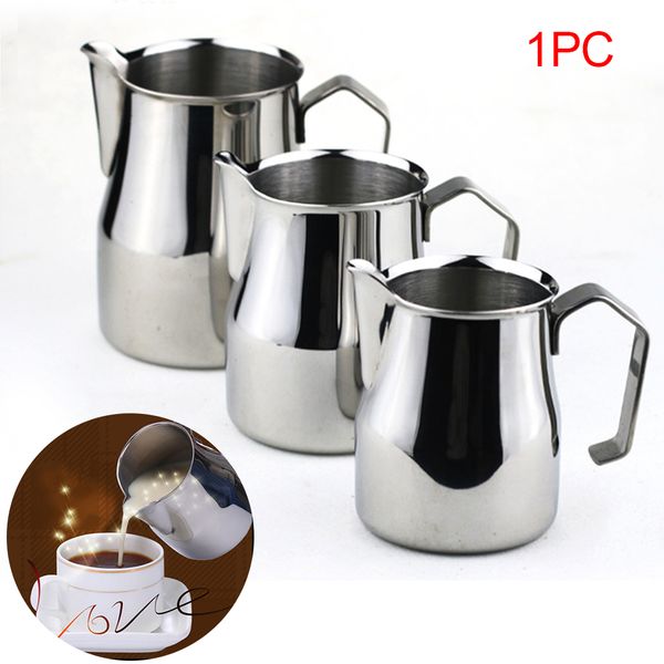 

pitcher stainless steel drinks coffee latte milk jug craft barista frothing